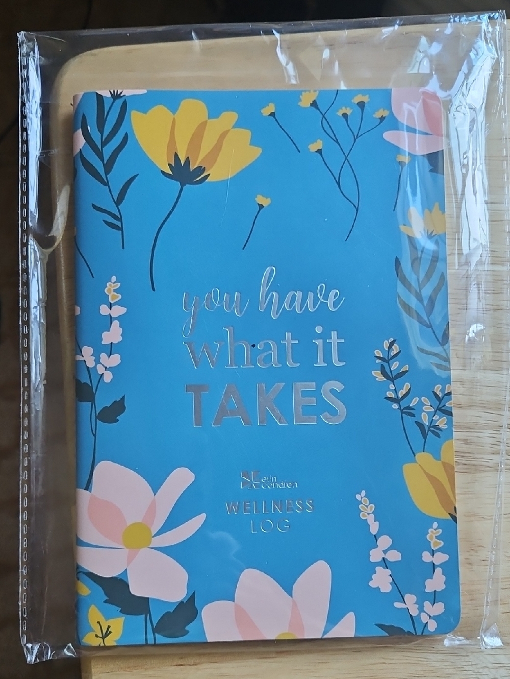 Blue Floral 'You Have What It Takes' Wellness Log